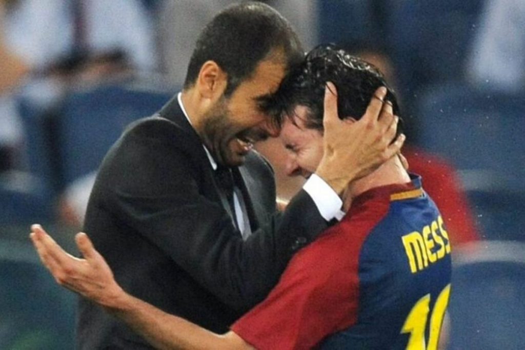 Pep Guardiola i Leo Messi